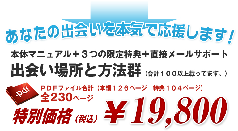 あなたの出会いを本気で応援します！ＰＤＦファイル合計　全２１２ページ 特別価格（税込）19800円